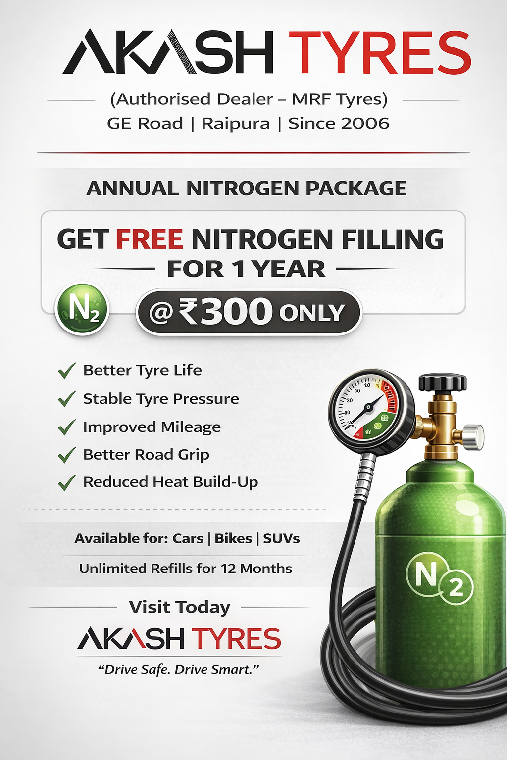 Importance of Nitrogen Filling in Tyres – Why It Matters More in Summer